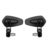 FENRIR CNC Aluminum Alloy Cafe Racer Black Motorcycle Bar End Mirrors Handlebar Mirror For Z125 Z400