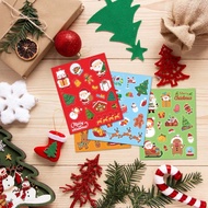 10 Sheets/Pack Cartoon Cute Christmas Stickers Christmas Tree Santa Claus Pattern Children'S Stickers Xmas Gift Decoration Labels Sticker
