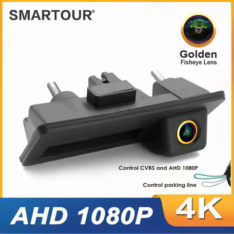 4K CCD AHD 1080P 180° Car Rear View Trunk Handle Camera For VW Passat Golf Polo B6 B7 Jetta Tiguan T