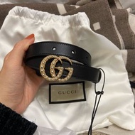 (已保留）客訂全新Gucci Marmont珍珠皮帶 2cm