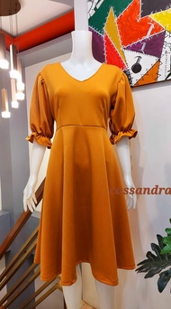 CASSANDRA BALOONDRESS W/ BELT/CASUAL/FORMAL/SUNDAY DRESS/WEDDING/PARTY DRESS ninang gown for wedding