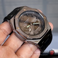 G-Shock New Arrival Casioak With Bluetooth and Tough Solar Black Gun Metal Face Rubber Strap