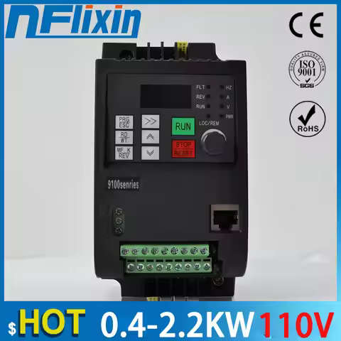 VFD Variable Frequency Inverter 110V Frequency Converter Single-Phase Input 3-Phase Output Drive Con