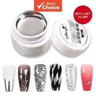 Monja 5ml Metallic Silver Mirror Glitter Nail Art Gel for DIY Manicure and Painting - Soak Off UV LE