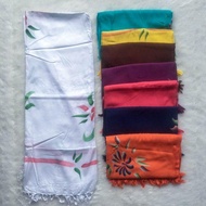 Pakaian Bawahan Wanita Sarung Kamen Kain Pantai Pesut Lukis Tebal Rumbai Oleh Oleh Souvenir Khas Bal