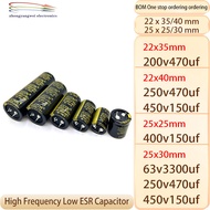 2PCS 22x35 22x40 470uf250v 470uf200v 150uf450v 25x25 150uf400v 25x30 3300uf63v 470uf250v 150uf450v c
