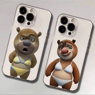 Adorable Bikini Bear Transparent Shockproof iPhone Case