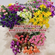 Mini Artificial Flowers Hand Bouquet Wedding Hantaran Decor Small Rose Daisy Bunga Hiasan Tiruan
