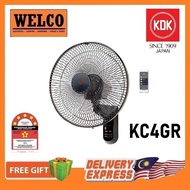 KDK 16/40CM REMOTE CONTROL WALL FAN [KC4GR] 3 SPEED FULL AUTOMATIC OSCILATING WITH TIMER