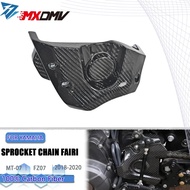 For YAMAHA MT-07 MT07 FZ07 FZ-07 2018 -2022 3k Carbon Fiber  sprocket engine side cover fairing Case