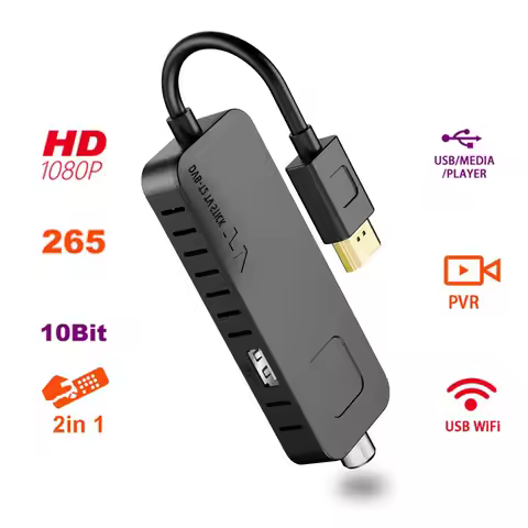 2025 New DVB-T2 DVB C H.265 TV Tuner 1080p HD Digital Terrestrial TV Receiver U3mini TV Decoder Ital