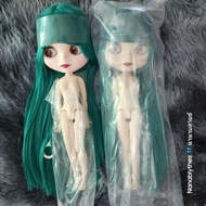 Blythe Doll Green Straight Hair Height 30 cm. Change The Eyes In 4 Colors