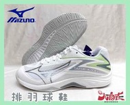 【大自在】 MIZUNO 美津濃 THUNDER BLADE Z 排羽球鞋 V1GC237035 白綠銀
