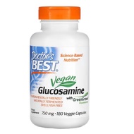 Doctor's Best, Vegan Glucosamine with GreenGrown Glucosamine, 750 mg, 180 Veggie Capsules