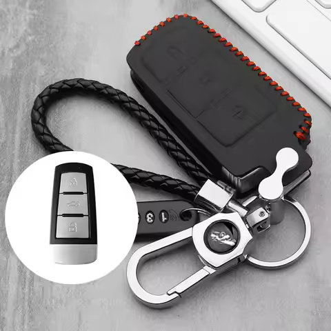 Leather Car Key Cover Case For Volkswagen Golf 4 5 6 7 MK7 Passat CC Passat B6 B7 B8 Passat 3C CC Ma