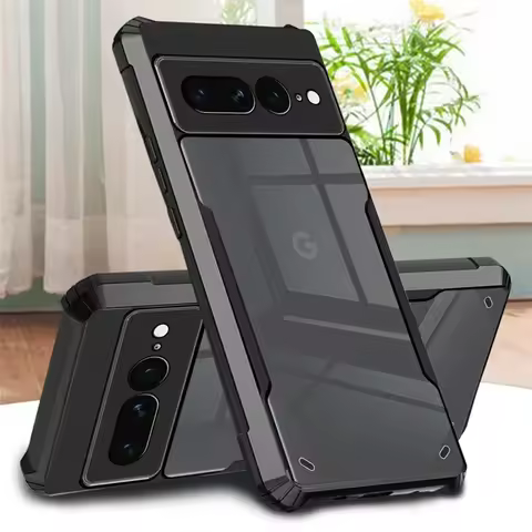 Transparent Acrylic Heavy Duty Shockproof Coque For Google Pixel 8 7 Pro 5G Case Pixel8 Pixle 7a 6a 