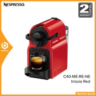 Nespresso C40-ME-RE-NE Inissia Fully Automatic Capsule Espresso Coffee Pod Machine (Ruby Red) - C40MERENE