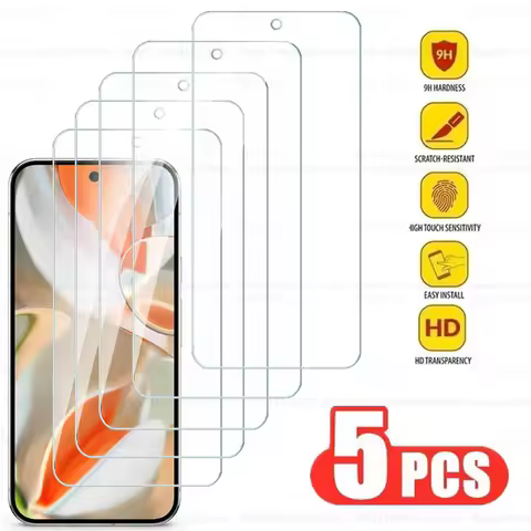 5 Pcs Screen Protector For Google Pixel 9 Pixel 9 Pro XL Tempered Glass For Google Pixel9 Pixel9Pro 