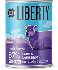 BIXBI Liberty Grain-Free Canned Wet Dog Food, Lamb Recipe, 12.5 oz. Cans (Pack of 12)