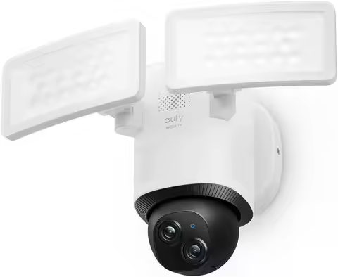 Outdoor Security Camera with Floodlight, 360° PTZ, 24/7 Recording, Wi-Fi, Motion Detection, Siren, D
