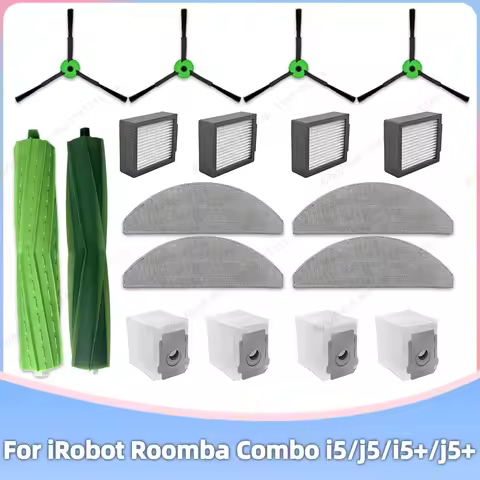 Fit For iRobot Roomba Combo j5, j5+ Plus, i5, i5+ Plus Replacement Spare Parts Roller Side Brush Hep