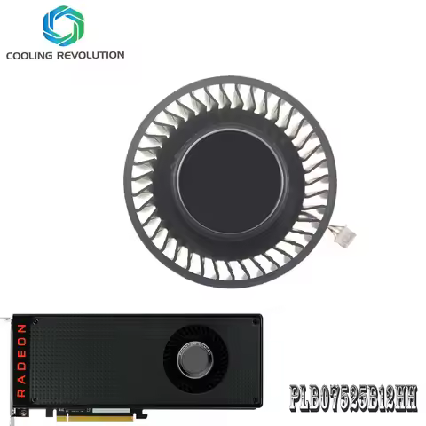 75MM PLB07525B12HH DC12V 1.20A 4Pin Graphics Card Fan for ASRock Radeon RX VEGA 56 8G