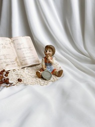 【好日戀物】德國Goebel Mecki Max拿著平底鍋的娃娃公仔收藏品