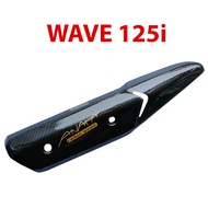 กันร้อนข้างท่อ รุ่น WAVE 125i ปลาวาฬ เคฟล่าดำ Carbon kungFU