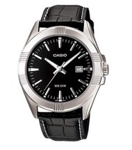 นาฬิกาข้อมือ Casio รุ่น MTP-1308L-1A นาฬิกา นาฬิกาผู้ชาย สีดำ สายหนัง กันน้ำ ของแท้ 100% ประกันศูนย์