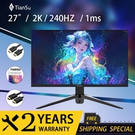 TianSu 27นิ้วจอภาพคอมพิวเตอร์240HZ พร้อมลำโพงภายใน HDMI หน้าจอแอลอีดี FHD รับประกัน2ปี