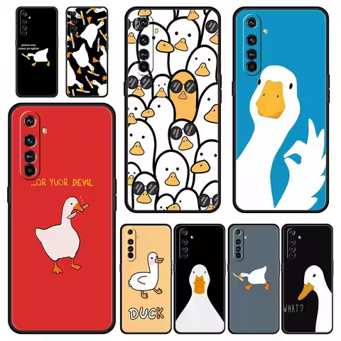 For Realme 10 9 8 5G 7 6 GT2 Pro Plus 9i 8i C21 C11 C25 C35 Cartoon Cute Goose duck Game Phone Case 