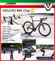 จักรยานเสือหมอบ JAVA VESUVIO C เฟรมคาร์บอน Rim Brake 22 speed เฟรม Carbon ทรงกึ่ง Aero ตีนผี 105, จาน Deca กระโหลกกลวง, มือเกียร์ DECA Java carbon fiber Road Bike 18 speed Rim brake