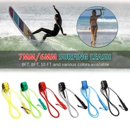 【Best-Selling】 6ft Paddle Leash Surf Leash Surfboard Leash Smooth Steel Swivel Surfing Leg Rope Smooth Steel Paddle Board Leash