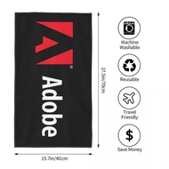 Adobe Logo Absorbent Towel Square Towel Face Towel Beach Hand Towel Bath Towel Towel Running Fitness