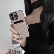 1pc Minimalist Solid Color Rhombus Card Holder Phone Case Compatible With Apple 17, 16, 16e, 15, 14 
