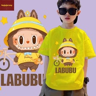 LABUBU T Shirt Baju Jersey New Trend Airport Model Day Children's and Adult Shirts: Microfiber Thail