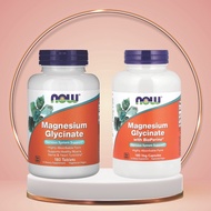 ✅READY STOCK✅ NOW Foods, Magnesium Glycinate, 180 Tablets / Magnesium Glycinate With BioPerine®, 180