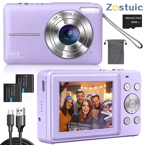 ZOSTUIC Digital Camera, FHD 1080P Camera, Digital Point and Shoot Camera with 16X Zoom Anti Shake, 3
