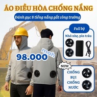 Air Conditioning Jacket with 2 Fans 98000mah for Construction Workers with Sun Protection - Cooling 