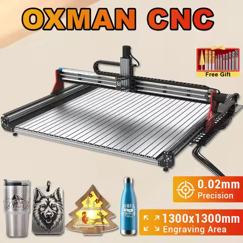 BulkMan3D OXMAN CNC 4-Axis Engraver SFU1610 Ball Screw Dual Rails Precise Machine For Wood Acrylic M