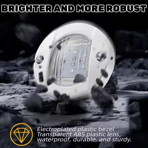 4pcs 6LED 12V 2.2 W Round Yacht Marine Boat LED Stern Light Cabin Deck Courtesy Light Marine Interio