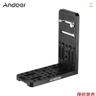 Andoer Universal Camera L-Shape Bracket Plate Holder 1/4 & 3/8 Inch Screw Mount Aluminium Alloy Brac