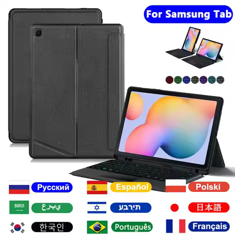 Magic Keyboard Cover For Samsung Galaxy Tab S9 FE 10.9'' Touchpad Backlit Keyboard Case For Samsung 