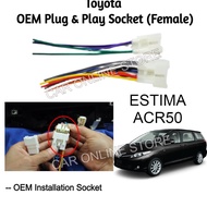 Toyota Estima ACR-50 OEM Plug and Play Socket + Antenna Socket