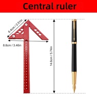 Plastic Woodworking Multi-Angle Triangular Ruler 180° Protractor Center Ruler Height Ruler Cutting T