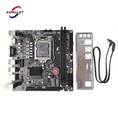 KONALET ITX H110 Motherboard LGA1151 with M.2 NVME SSD Slot, 4 SATA Ports, Dual Channel DDR4, HD VGA