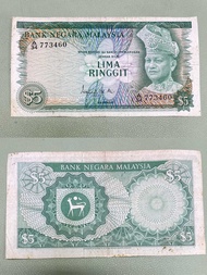 Siri 1 RM5 Duit Lama Malaysia  Rare ) Susah Jumpa