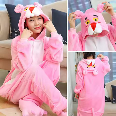 Animal Onesie Adult Unisex Unicorn Pajamas Suit Warm Soft Woman Sleepwear Boy Girls Onepiece Kids Wi