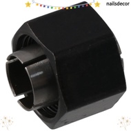 NAILSDECOR Router Collet Replacement, Steel Black Router Fittings, Durable 1/2" Silver M19 Router Co