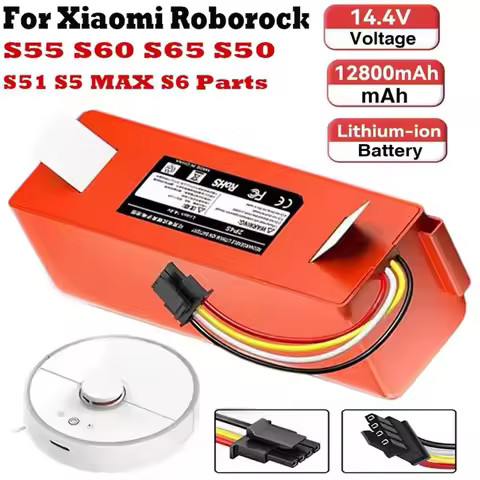 Rechargeable Li-ion Battery for Roborock S4 Max S5 Max S6 MaxV S7 MaxV Q5 Q7 E20 E25 for Xiaomi Miji